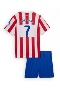 Atletico Madrid Antoine Griezmann #7 Jalkapallovaatteet Lasten Kotipeliasu 2025-26 Lyhythihainen (+ Lyhyet housut)